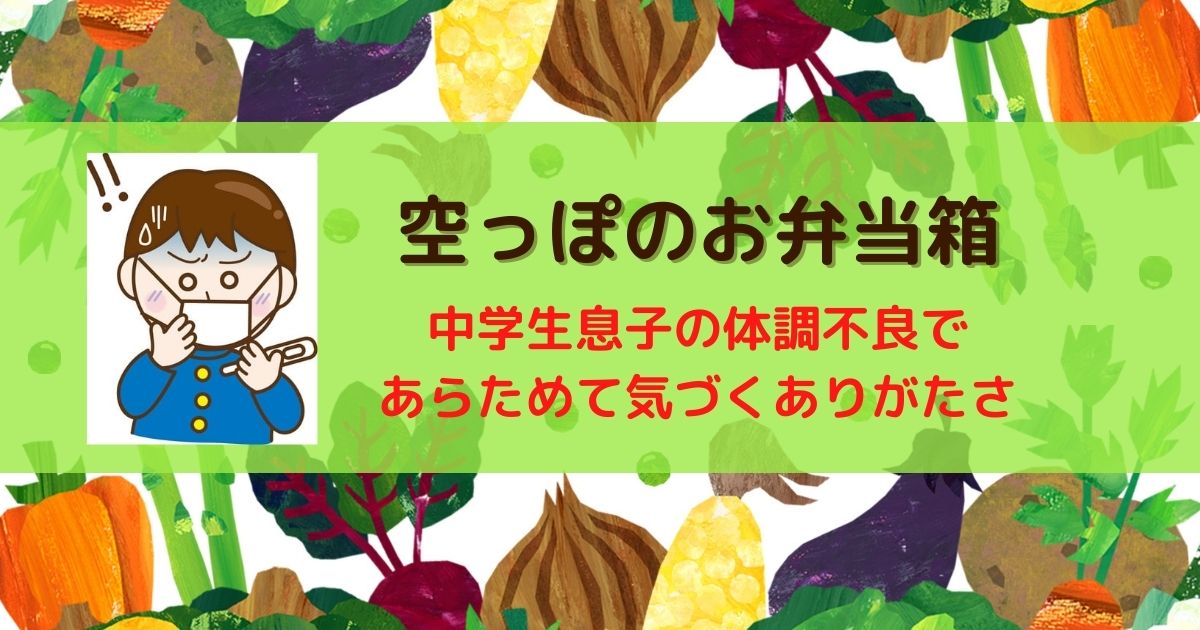 お弁当を食べてくれるってありがたい－中学生男子と旦那弁当1週間