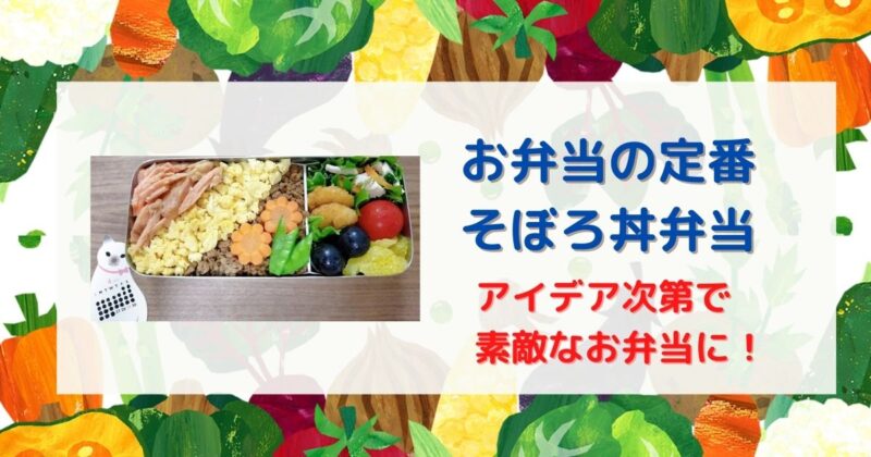 高校生男子のそぼろ弁当－2段より1段弁当箱のほうが作りやすい