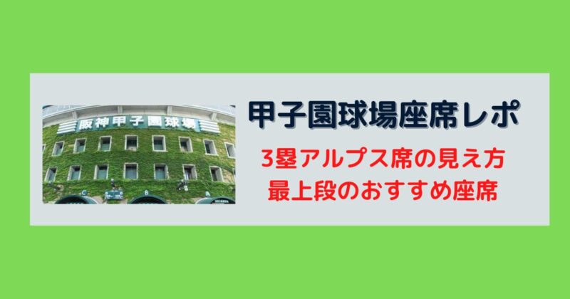 阪神甲子園球場3塁アルプスの最上段で快適だった座席はココ